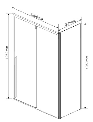 Душевой уголок Vincea Lugano VSR-1L9012CGB-1 120x90 черный, тонированный