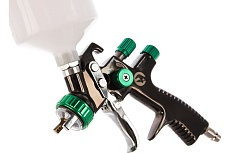 Пневматический краскопульт Intertool LVLP GREEN, форсунка 1.3 мм, бачок 600 мл, PT-0132