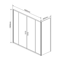 Душевой уголок Vincea Garda VSR-1G28018CL 180x80 хром, прозрачный