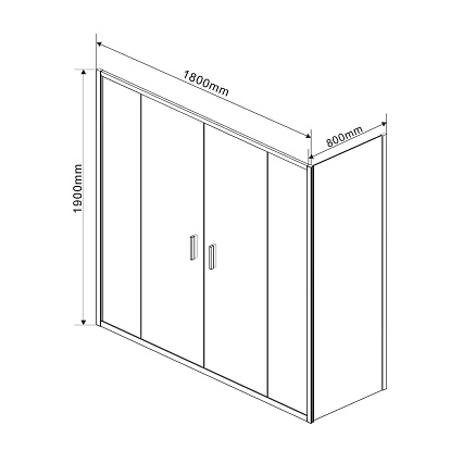 Душевой уголок Vincea Garda VSR-1G28018CL 180x80 хром, прозрачный