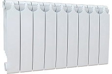 Радиатор биметаллический Теплоприбор с межосевым расстоянием 350мм, 9 секций BR1-350/09