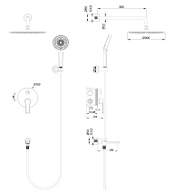 Душевой набор Wonzon&Woghand Brilliant WW-88939079-BG брашированное золото