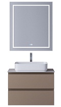 Мебель для ванной BelBagno Kraft 60 см со столешницей, эмаль, Бежевый матовый