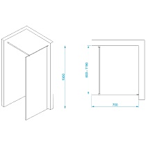 Душевая перегородка RGW Walk In WA-002W 70x195 белый, прозрачное 35100207-15