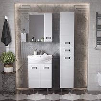 Зеркальный шкаф Onika Балтика 58 см белый, правый, с подсветкой 205816