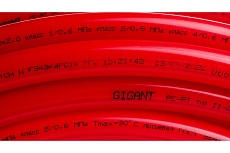 Труба для теплого пола Gigant PE-RT PN8, 20x2.0 мм, красный, бухта 100 м GSG-20