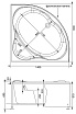 Акриловая ванна Aquanet Palau 140x140