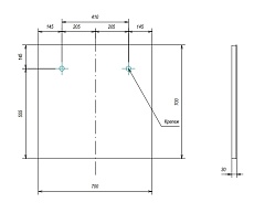 Зеркало Velvex Klaufs 70 см с LED-светильником