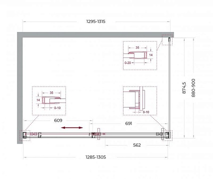 Душевой уголок BelBagno SOFT_CLOSE-1-AH-1-130/90-C-GM 130x90 прозрачный, оружейная сталь Душевой уголок BelBagno SOFT_CLOSE-1-AH-1-130/90-C-GM 130x90 прозрачный, оружейная сталь