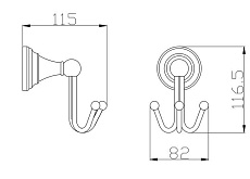 Крючок Rav Slezak Morava MKA0105SM тройной бронза