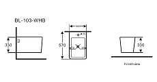 Подвесное биде Aquanet Tavr BL-103-WHB