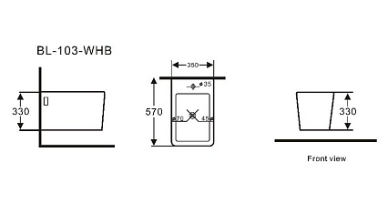 Подвесное биде Aquanet Tavr BL-103-WHB