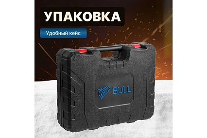 Аккумуляторная угловая шлифовальная машина Bull CSG 1812 R, в чемодане с 2 АКБ и з/у 1333374