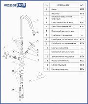 Смеситель для раковины WasserKRAFT Weser 7803