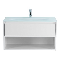 Мебель для ванной BelBagno Kraft 100 см 1 ящик, полка Bianco Opaco