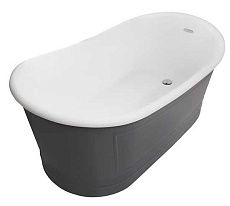 Акриловая ванна BelBagno BB32-CF36 167x90 серый матовый