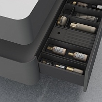Тумба с раковиной Vincea Caprise 100 см серый матовый