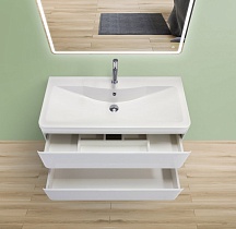 Тумба с раковиной BelBagno Albano 80 см Bianco Lucido