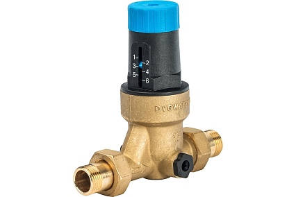 Редуктор давления Watts DRV 1/2" 1,5-6 бар, под аксиметрический манометр 1/4" 10015770