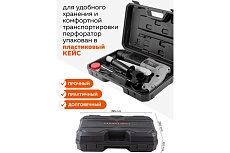 Электрический перфоратор Forcekraft сверла 5,7,8x140 мм; зубило плоское 20x220 мм, пика, уголь-е щетки, 220V; 50/60 Гц; 800 W; 0-1300 об/мин; 2.8 Дж, max Ø сверл,-24 мм, в кейсе FK-Z1C-DH02-26