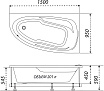 Акриловая ванна Тритон Мадрид 150x95 см L