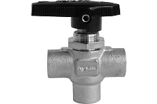 Шаровой кран Hy-Lok 112 серии из нержавеющей стали SS 316, трехходовой, NPT 1/8&quot; внутр. - NPT 1/8&quot; внутр B1V-3-F-2N