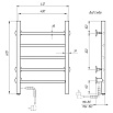 Полотенцесушитель электрический Domoterm Классик DMT 109-5 40x60 EK ТЭН слева, хром