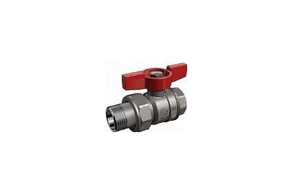 Шаровой кран Gekon хром, ручка-бабочка, 1 1/4" вр-американка GK 559 114
