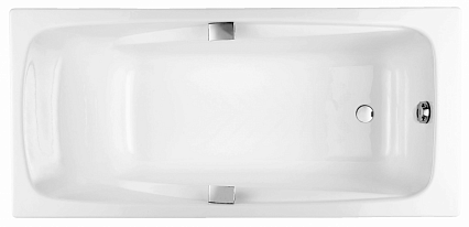 Чугунная ванна Jacob Delafon Repos 160x75см E2929-00 с отверстиями под ручки,с антискользящим покрытием