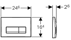 Кнопка смыва Geberit Delta51 115.105.46.1 хром матовый (снято с производства)