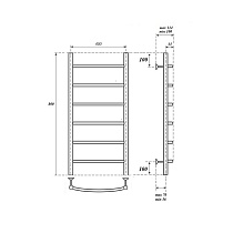 Полотенцесушитель водяной Point PN04148 П6 40x80, хром