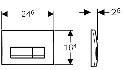 Кнопка смыва Geberit Delta51 115.105.46.1 хром матовый (снято с производства)