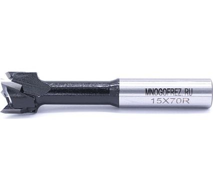 Сверло чашечное четырехзаходное по дереву FT120202R (15х70 мм; хв-к 10 мм; правое вращение) МНОГОФРЕЗ 6588