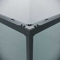 Душевой уголок Grossman Galaxy 300.K33.01.8080.21.02 80x80 шиншилла, черный матовый