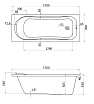 Акриловая ванна Santek Тенерифе XL 170x70