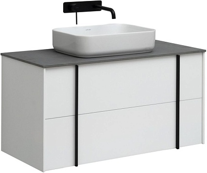 Мебель для ванной Allen Brau Reality 100 см со столешницей, white matt