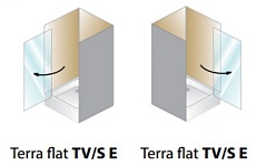 Душевая дверь Kolpa-San Terra flat TV/S E 90