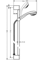 Душевой гарнитур Hansgrohe Crometta 85 90cm 1jet/Unica 27729000