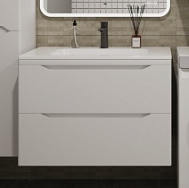 Мебель для ванной Style Line Марелла Люкс Plus 80 см подвесная, белый матовый
