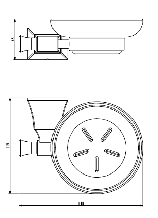 Мыльница подвесная Art&Max Genova AM-M-016-CR хром