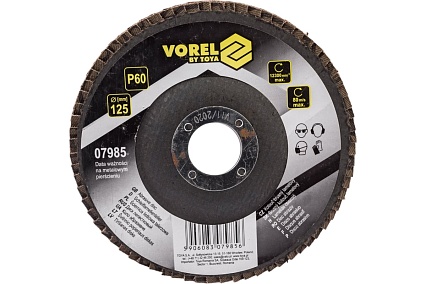 Диск лепестковый (125х22 мм; Р60) Vorel 7985