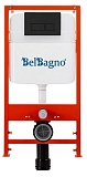 Инсталляция для унитаза BelBagno BB026/BB044NERO с кнопкой, черный матовый