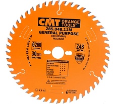Диск пильный по дереву (260х30х2.8/1.8 мм; Z=48) CMT  285.048.11M
