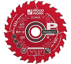 Диск пильный WOODWORK Профессионал 140x1.6/1.1x20 Z=24 A=15 27.140.24