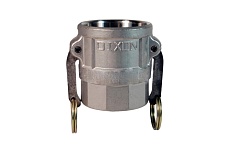 Нержавеющий камлок TITAN LOCK тип D розетка, внутр. резьба BSP 1&quot;, AISI316 TL100DSS316