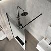 Душевая перегородка Niagara Nova NG-582-12BLACK 120x200 белый градиент, профиль черный матовый