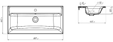 Раковина Marka One MIX Polytitan 90 см
