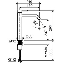 Смеситель для раковины Plumberia IXO XO0052OR золото