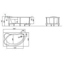 Акриловая ванна Kolpa-San Amadis New BASIS 160x100 см L