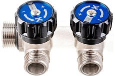 Коллектор с регулирующими вентилями IVANCI выходы с наружной резьбой, 2 выхода 3/4"x1/2" IVC.106600.N.01